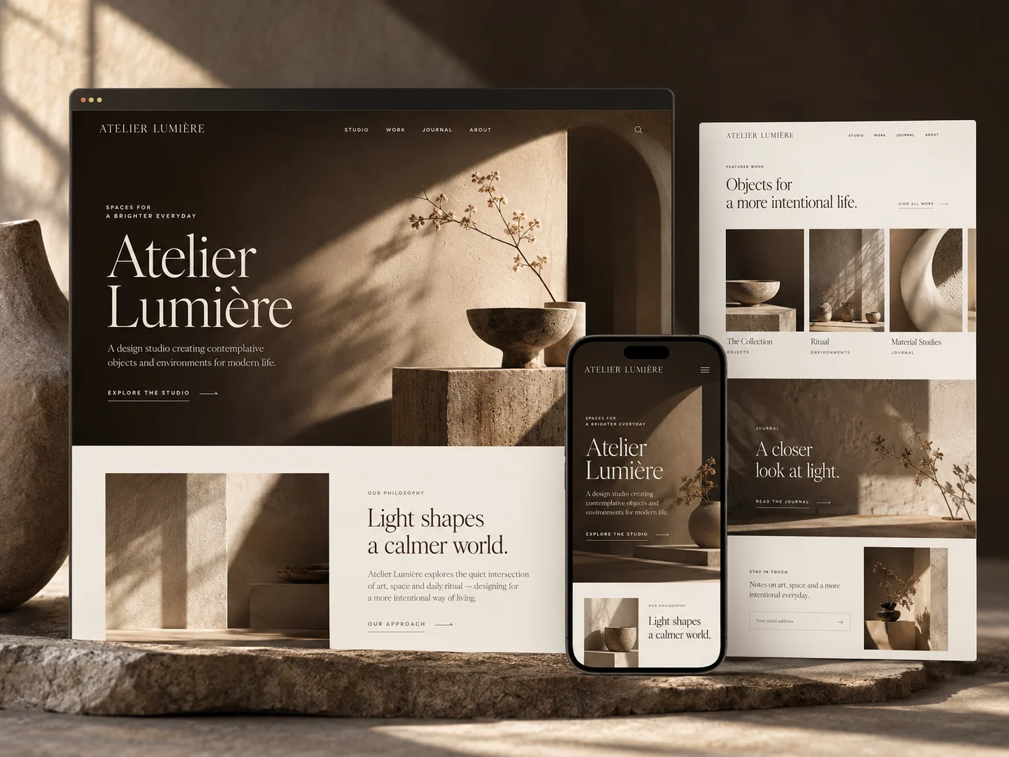 Atelier Lumière — Website Design